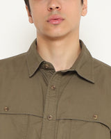 Men's Green Short Sleeve Shirt