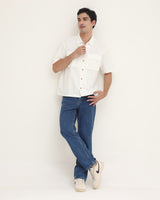 Men's Straight Fit Blue Denim Jeans