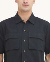 Men's Regular Fit Double Pocket Short Sleeve Shirt (Option Color)