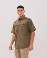 Green Short Sleeve Regular Shirt For Men