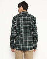 Men's Green Plaid Long Sleeve Shirt