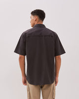 Men's Gray Short Sleeve Regular Shirt