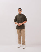 Green Short Sleeve Regular Shirt For Men