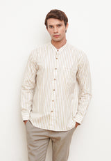 Cream Men's Long Sleeve Festive Shirt