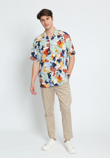Multicolor Short Sleeve Men's Shirt