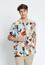 Multicolor Short Sleeve Men's Shirt