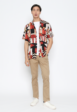 Black Men's Slim Fit Short Sleeve Shirt