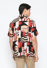 Black Men's Slim Fit Short Sleeve Shirt