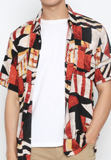 Black Men's Slim Fit Short Sleeve Shirt