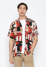 Black Men's Slim Fit Short Sleeve Shirt