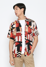 Black Men's Slim Fit Short Sleeve Shirt