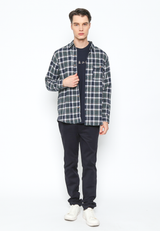Men's Navy Long Sleeve Flannel Shirt