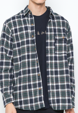 Men's Navy Long Sleeve Flannel Shirt