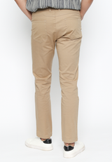 Cream Twill Regular Fit Pants