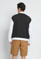 Contrast Sleeve Varsity Jacket