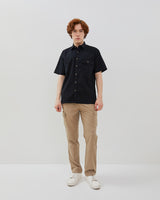 Men's Black Casual Short Sleeve Shirt