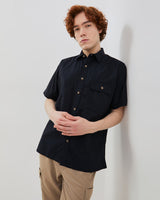 Men's Black Casual Short Sleeve Shirt