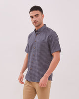 Blue Flannel Short Sleeve Regular Shirt