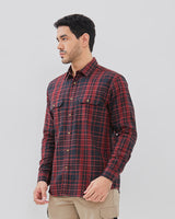 Regular Long Sleeve Flannel Shirt Red