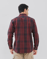 Regular Long Sleeve Flannel Shirt Red