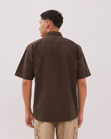 Men's Brown Short Sleeve Shirt