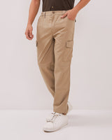 Men's Cream Cargo Pants