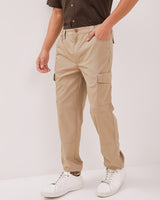 Men's Cream Cargo Pants
