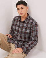 Men's Black Flannel Short Sleeve Shirt