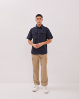 Navy Short Sleeve Shirt For Men