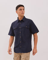 Navy Short Sleeve Shirt For Men