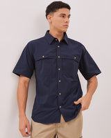 Navy Short Sleeve Shirt For Men