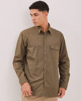 Men's Olive Green Long Sleeve Shirt