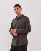 Men's Brown Long Sleeve Shirt