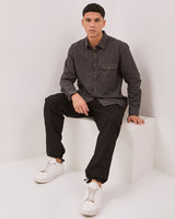 Men's Brown Long Sleeve Shirt