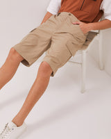 Men's Cream Cargo Shorts