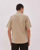 Men's Cream Short Sleeve Shirt