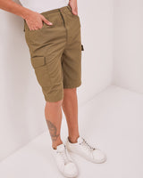 Olive Green Ripstop Cargo Shorts
