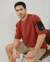 Men's Plain Red Cotton T-Shirt