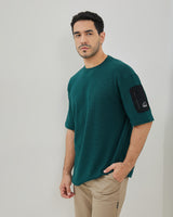 Men's Plain Green Cotton T-Shirt