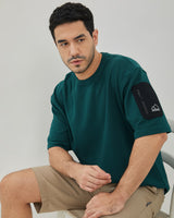 Men's Plain Green Cotton T-Shirt