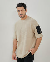 Men's Plain Cotton Brown T-Shirt