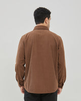 Men's Brown Corduroy Long Sleeve Shirt
