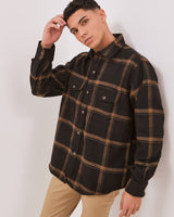 Men's Brown Flannel Jacket