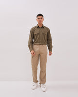 Men's Green Long Sleeve Regular Shirt
