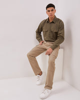Men's Green Long Sleeve Regular Shirt