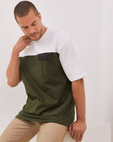 Men's Combination Green Short Sleeve T-Shirt