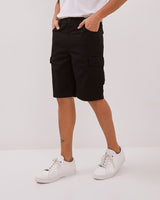 Black Bermuda Cargo Shorts