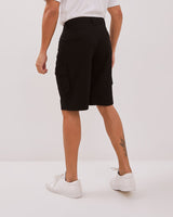 Black Bermuda Cargo Shorts