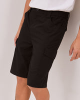 Black Bermuda Cargo Shorts