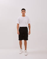 Black Bermuda Cargo Shorts